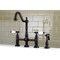 Kingston Brass KS1275BPLBS Bel-Air Bridge Kitchen Faucet W/ Brass Sprayer, Bronze KS1275BPLBS - alternate 3